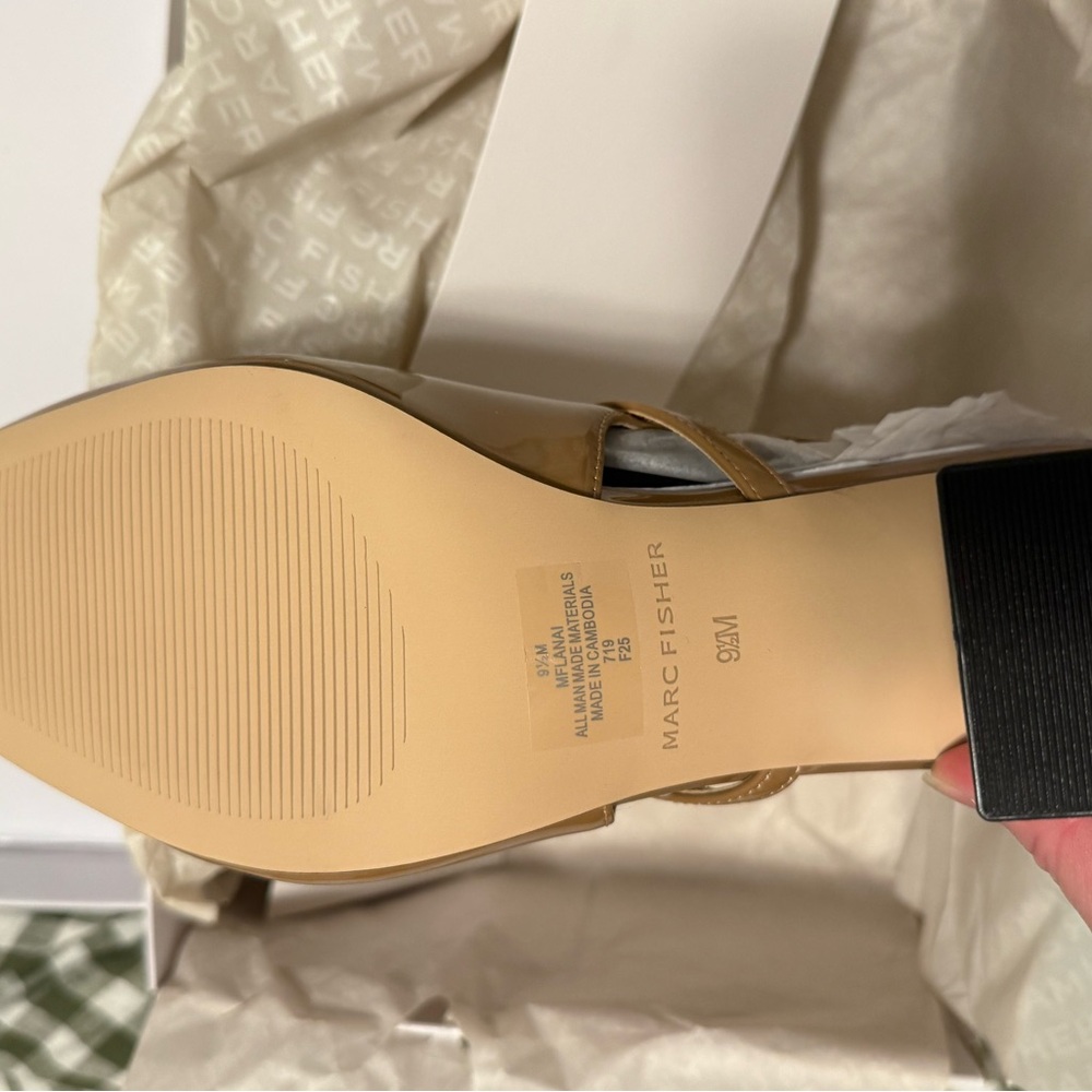 Marc Fisher Tan Block Heel Pumps - Picture 5 of 5